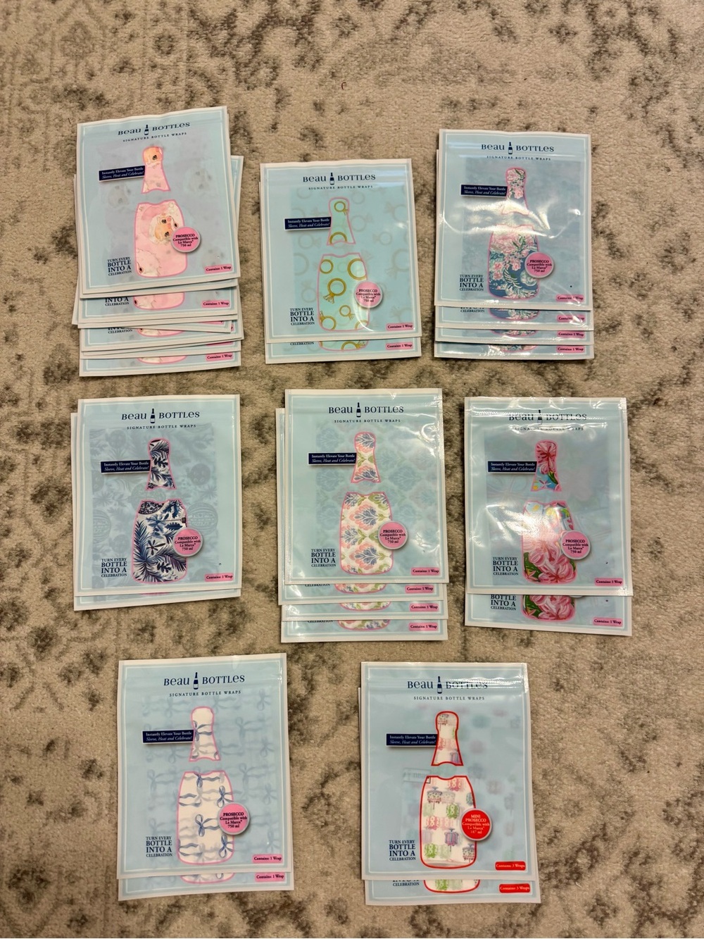 Beau & Bottles Decorative Bottle wine and prosecco Wraps